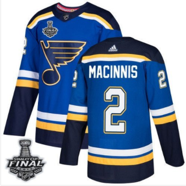 Al Macinnis Blues Royal Heim Blau 2019 Stanley Cup Final Stitche